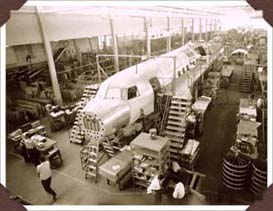 Canadair Assembly line, CL-66 fuselage