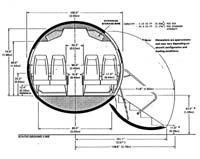 Illustration Thumbnail - cabin cross section showing dimensions