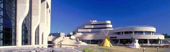 Exterior of Canadian Museum of Civilization, viewed towards the administration building