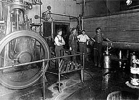 Interior of Chilliwack Dairy plant 1912.