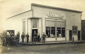 Rosedale General Store owned by the Bartlett Brothers. P3807.