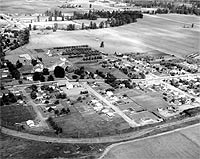 Aerial view of Sardis as it appeared ca. 1960. Norm Williams photo