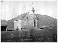 View of Sumas Methodist Church, built in 1886 on land donated by George Washington Chadsey. P5754