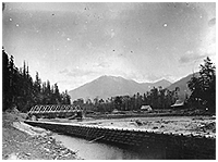 Vedder bridge and Vedder River, ca. 1910. P. Coll 81