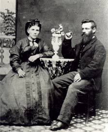 Formal portrait of Hannah and Chester Chadsey, c. 1866