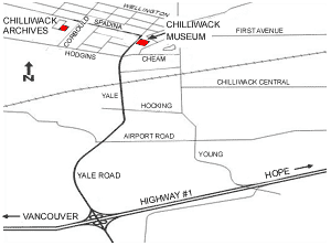 map to chilliwack museum and archives