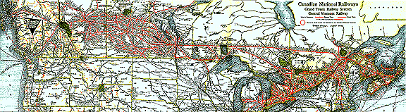 carte du CN, 1937