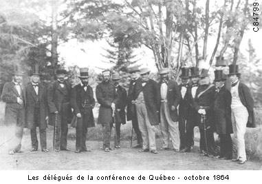 Les d&eacute;l&eacute;gu&eacute;s de la conf&eacute;rence de Qu&eacute;bec - octobre 1864