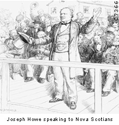 Joseph Howe speaking to Nova Scotians