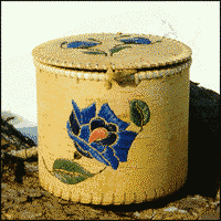 Birch Bark Basket with Quills