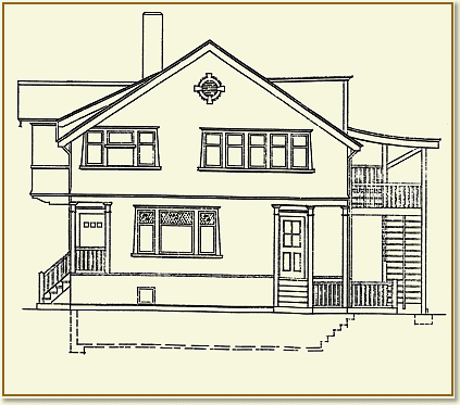 Exterior Plans of the East Side of the House