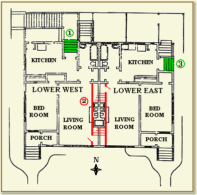 Present Day Floorplan of the First Floor