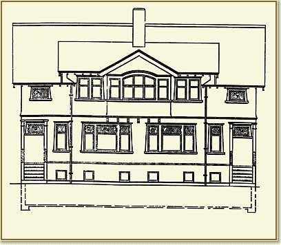 Original Exterior Plan of the South Side of the House