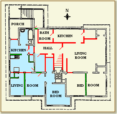 Present Day Floorplan of the Second Floor