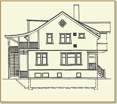 Original Exterior Plans of the West Side of the House