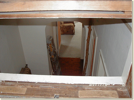 Hallway Below Attic's Entrance