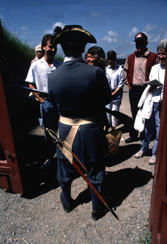 Challenge at the gate between soldier and tourists
Photographer: Jamie Steeves
Date of Photograph: Summer 1987
05-J-03-82