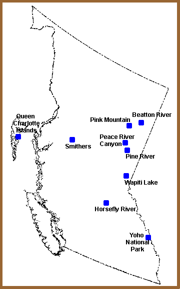 Localities in B.C.
