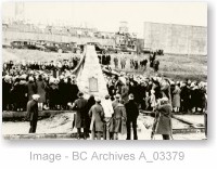 Memorial Cairn Unvieled, 1927 - still there today!