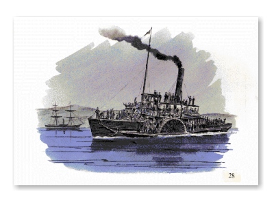 Banks' Painting of the S.S. Beaver (51kb)