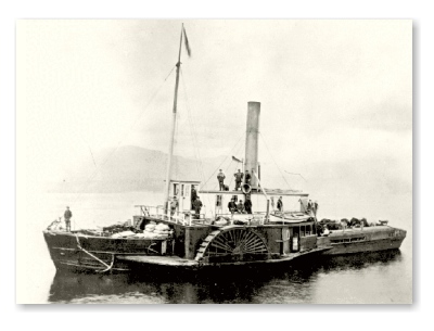 Sidewheeler S.S. Beaver, 1888 (43kb)