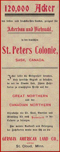 An ad taken from the St. Peter's Bote, 1908 = 46K