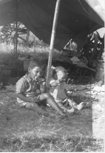 Larry Burns and sister, at the Indian Picnic