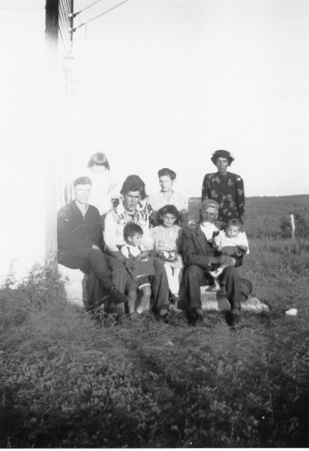 Family on Church steps