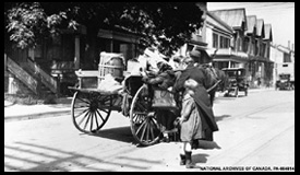 Photo of Kensingtons' first Jewish merchants who were surely the peddlers selling from carts and horse-drawn wagons, some of them rented.  There were, of course, stables and blacksmith shops in the area.