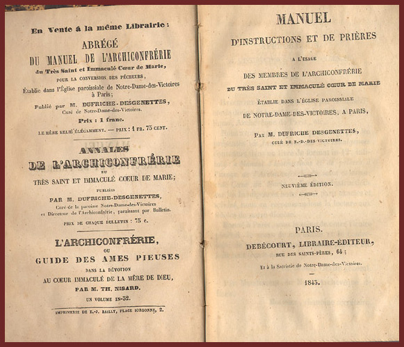 Manuel d'instructions et de prières, 1845