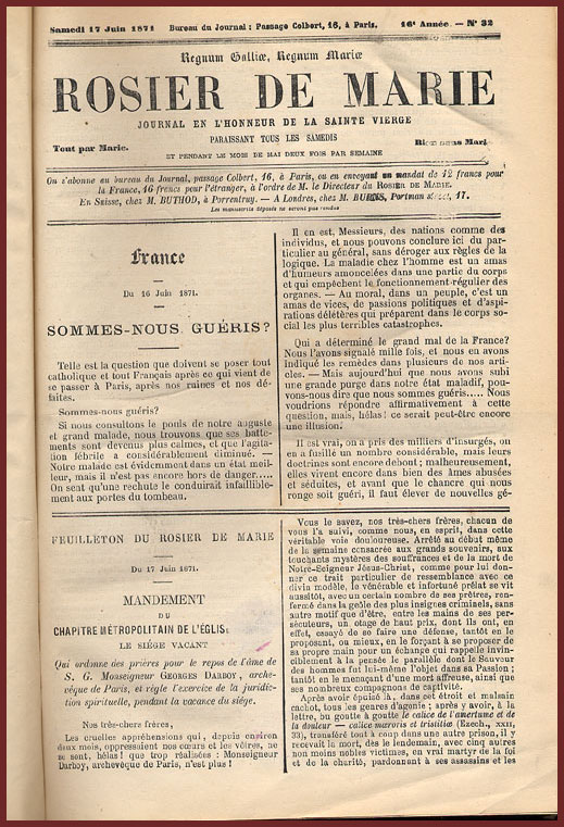 Journal Rosier de Marie, 17 juin 1871