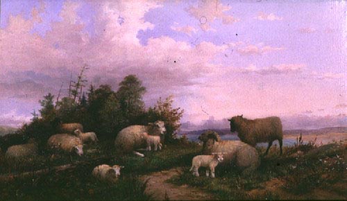 Sheep Resting in a Landscape