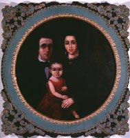 Self Portrait with Wife and Daughter, (c.1852)