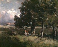 Two Figures under a Beech Tree, (c.1905)