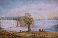 View of the Horseshoe and American Falls from the Canadian Side, (c. 1850)