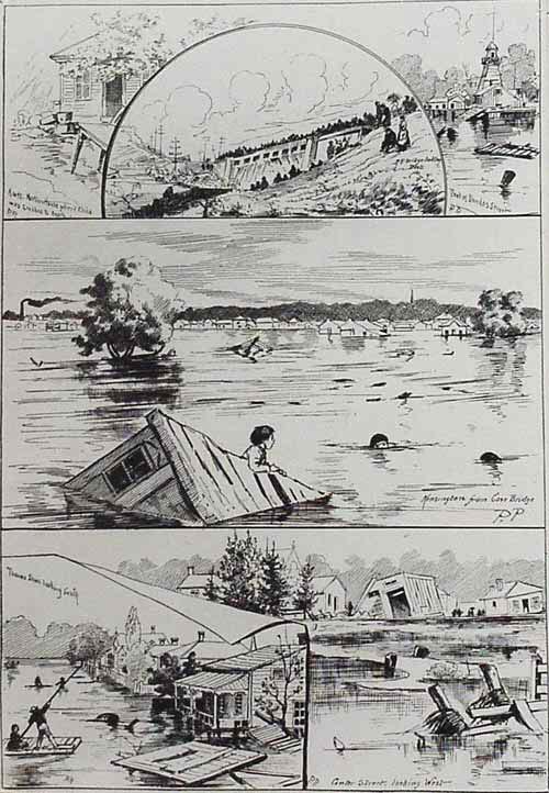 Peel Sketches (1883 flood)