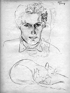 portrait with cat