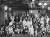 Halloween party at the Brown & Kirkland Logging (B&K) camp at Elk Bay, 1920's.