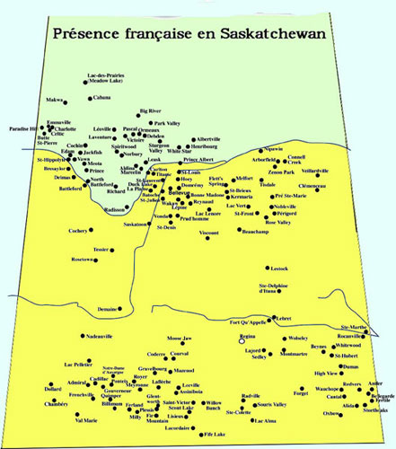 Carte de la présence fransaskoise