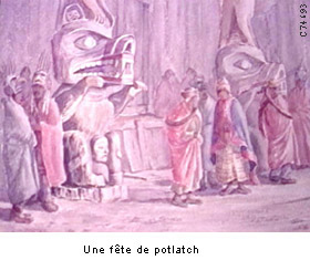 Une fête de potlatch