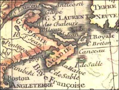 Buache, Philippe, Carte d'Amérique dressée pour l'usage du roy en 1722 par Guillaume Delisle... et augmentée..., 1763.  Bibliothèque nationale du Québec.