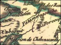 Robert de Vaugondy, Gilles, Partie de l'Amérique Septent? qui comprend la Nouvelle France ou le Canada, 1755. Bibliothèque nationale du Québec.