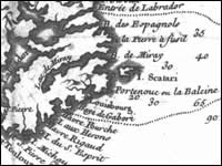 Bellin, Jacques-Nicolas, Carte de la partie orientale de la Nouvelle France ou du Canada, 1744. Bibliothèque nationale du Québec.