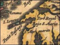 Blaeu, Joan, Extrema Americae, versus boream, ubi Terra Nova, Nova Francia, adjcentiaque, 1673. Bibliothèque nationale du Québec.