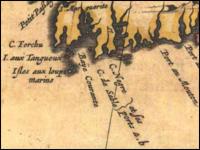 Blaeu, Joan, Extrema Americae, versus boream, ubi Terra Nova, Nova Francia, adjcentiaque, 1673. Bibliothèque nationale du Québec.