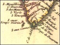 Robert de Vaugondy, Gilles, Partie de l'Amrique Septent? qui comprend la Nouvelle France ou le Canada, 1755. Bibliothque nationale du Qubec.