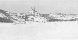 The Steamship D.A. Thomas, grounded for the winter