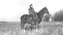 Monica Storrs on her horse