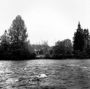 View of
house from river