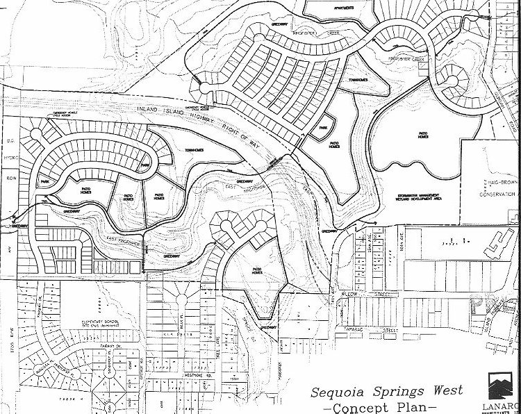 Sequoia Springs West Concept Plan Map